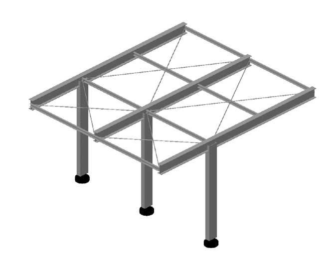 3D image of solar carport